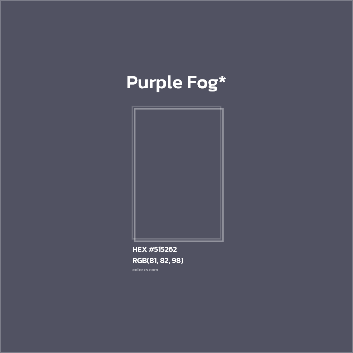 HEX #515262 Color Name, Color Code, Palettes, Similar Paints, Images