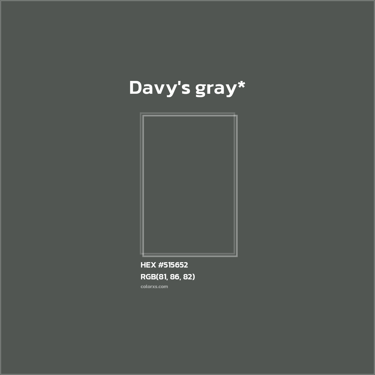 HEX #515652 Color Name, Color Code, Palettes, Similar Paints, Images