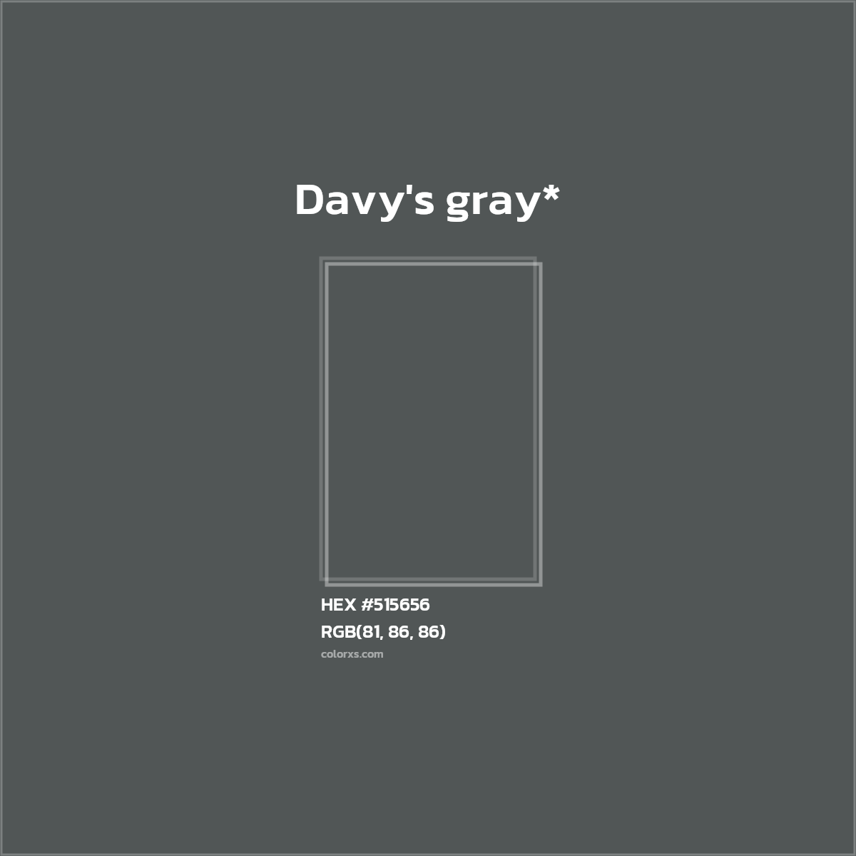 HEX #515656 Color Name, Color Code, Palettes, Similar Paints, Images