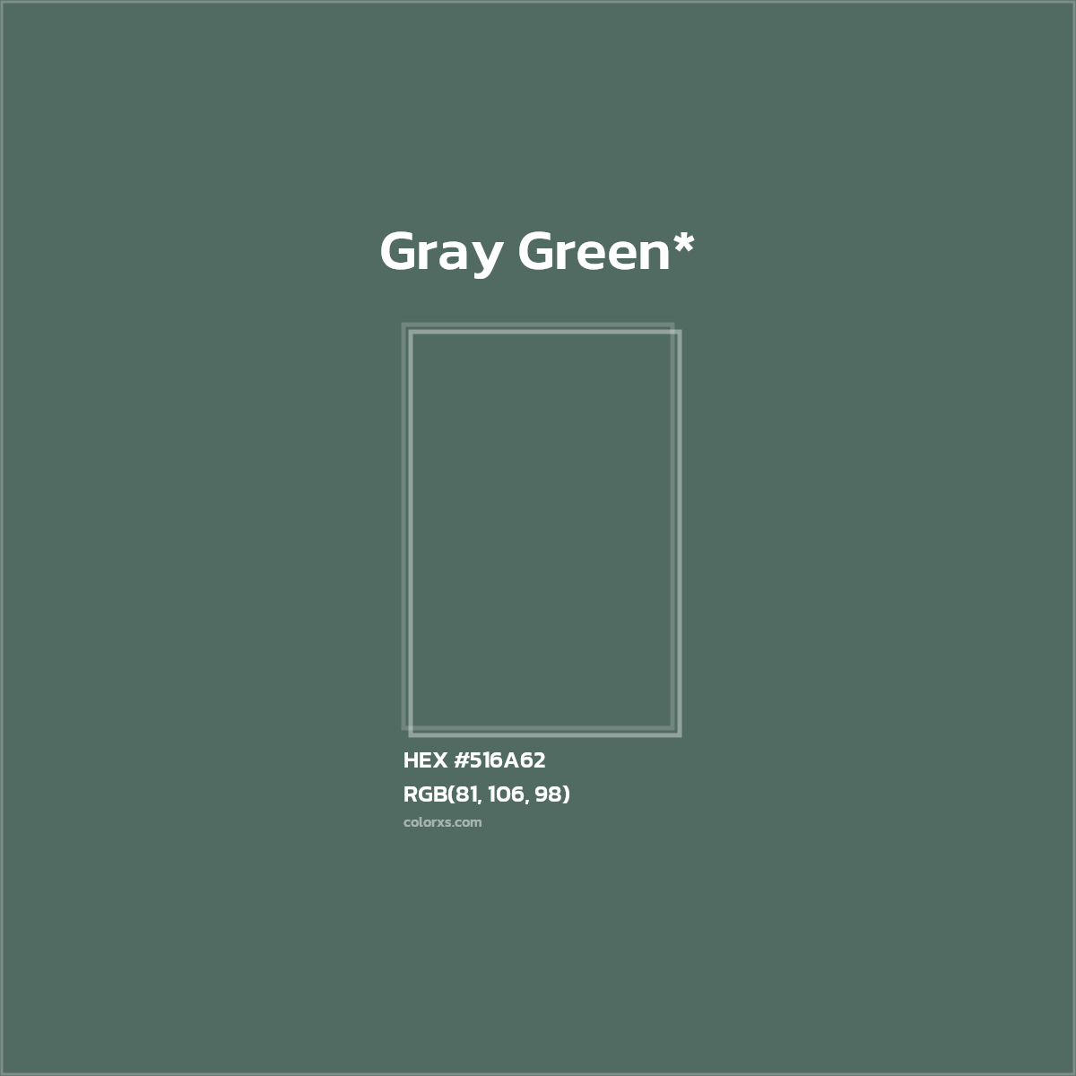 HEX #516A62 Color Name, Color Code, Palettes, Similar Paints, Images
