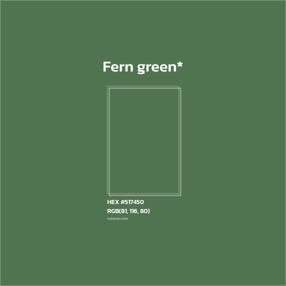HEX #517450 Color Name, Color Code, Palettes, Similar Paints, Images