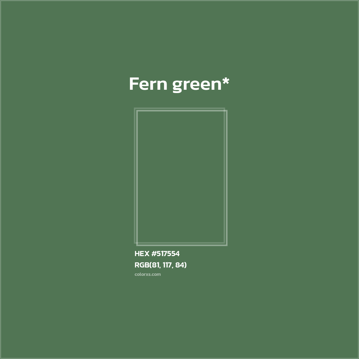 HEX #517554 Color Name, Color Code, Palettes, Similar Paints, Images