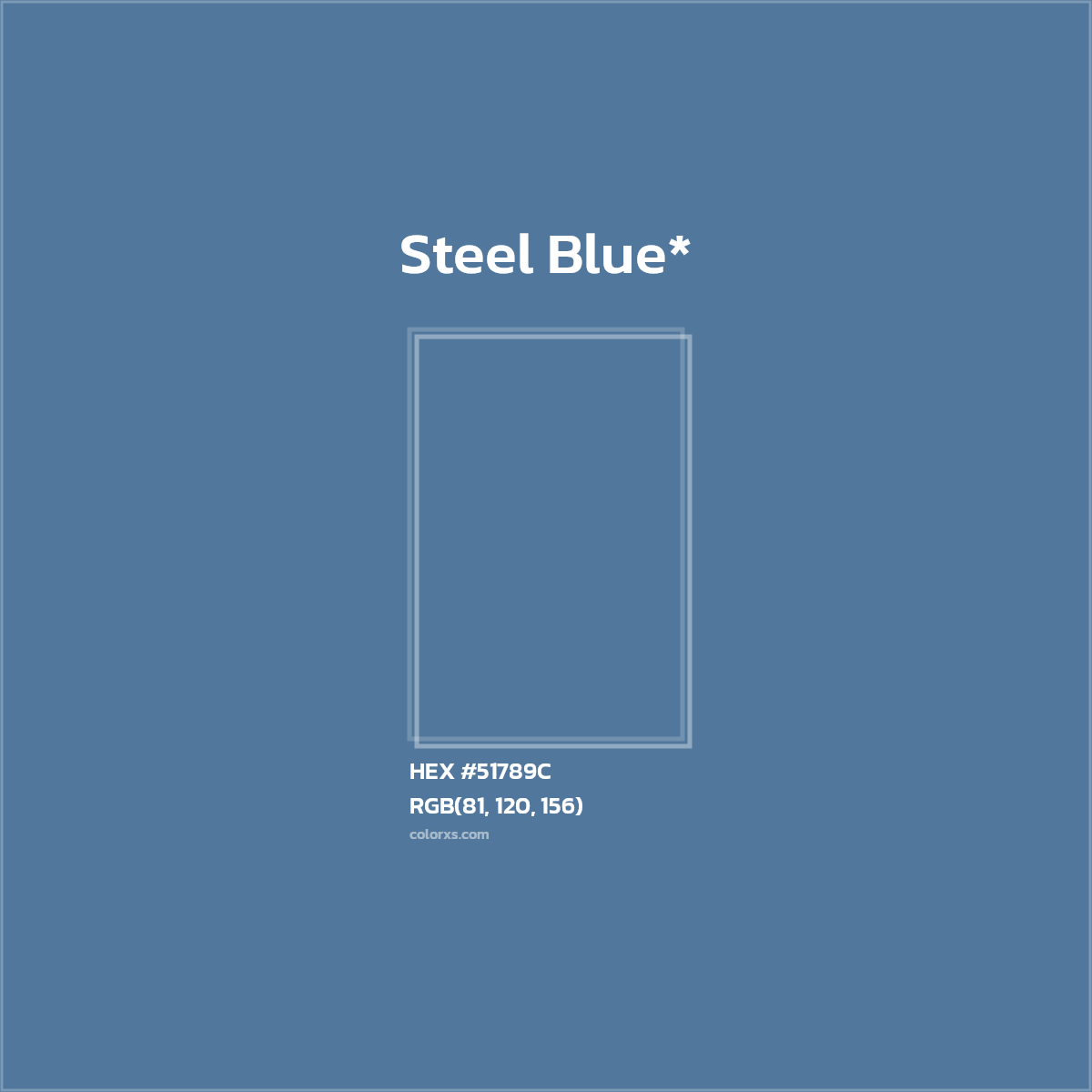 HEX #51789C Color Name, Color Code, Palettes, Similar Paints, Images