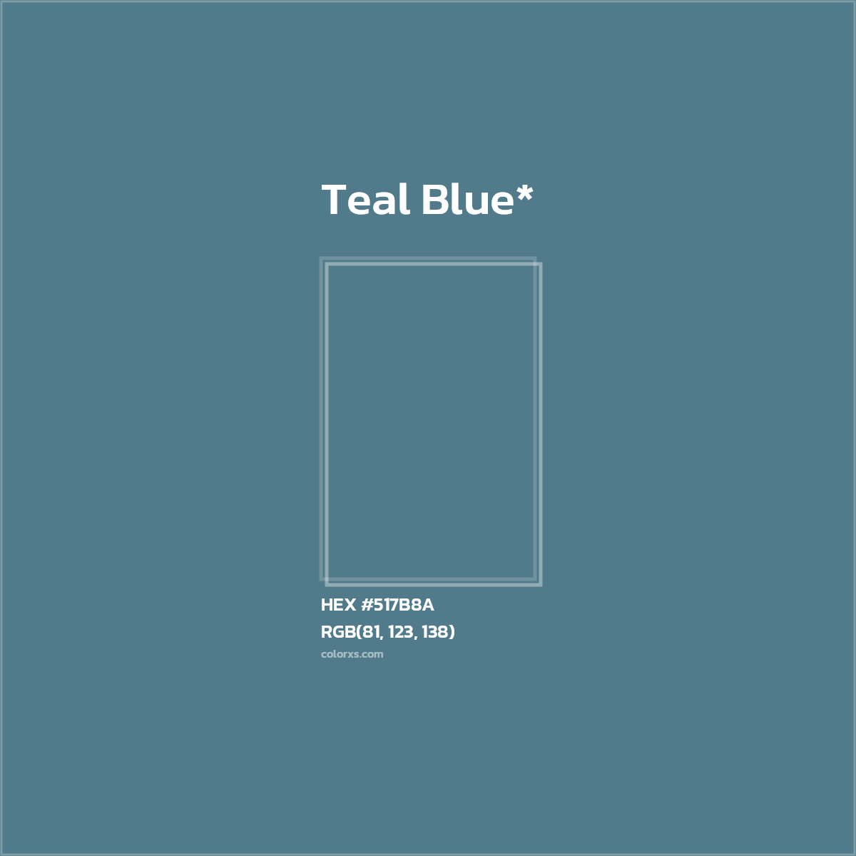 HEX #517B8A Color Name, Color Code, Palettes, Similar Paints, Images