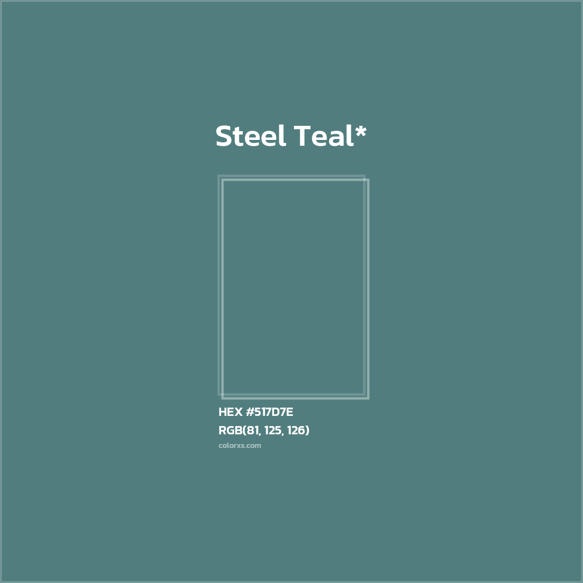 HEX #517D7E Color Name, Color Code, Palettes, Similar Paints, Images