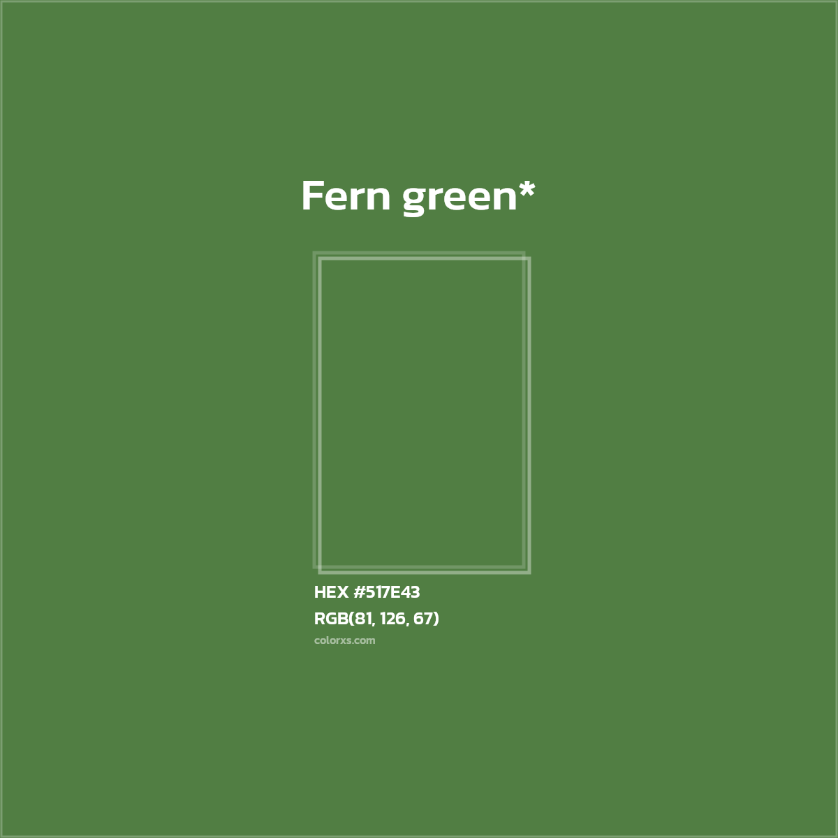 HEX #517E43 Color Name, Color Code, Palettes, Similar Paints, Images