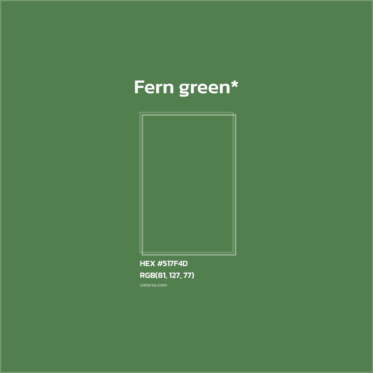 HEX #517F4D Color Name, Color Code, Palettes, Similar Paints, Images