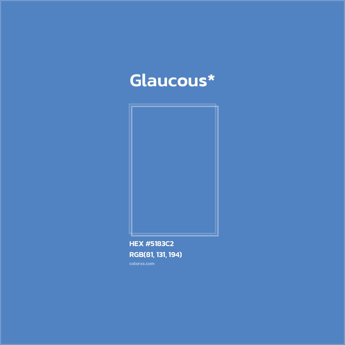 HEX #5183C2 Color Name, Color Code, Palettes, Similar Paints, Images