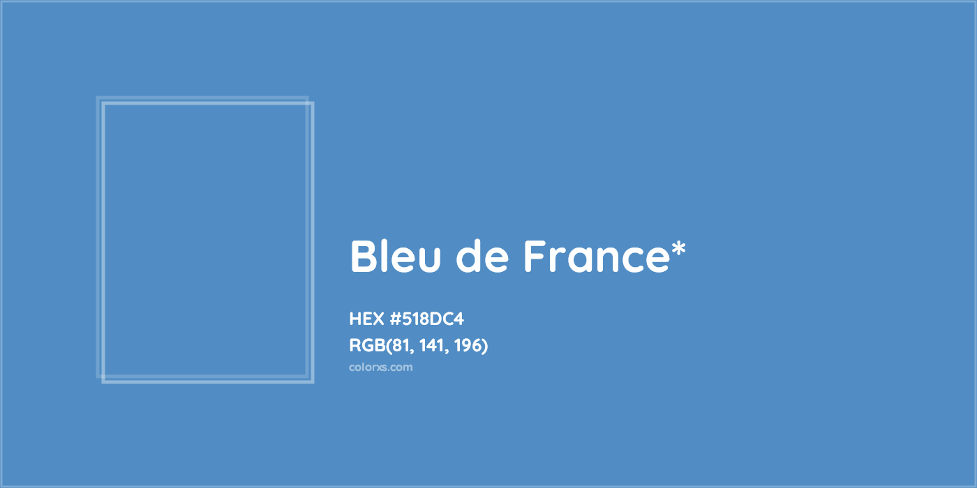 HEX #518DC4 Color Name, Color Code, Palettes, Similar Paints, Images