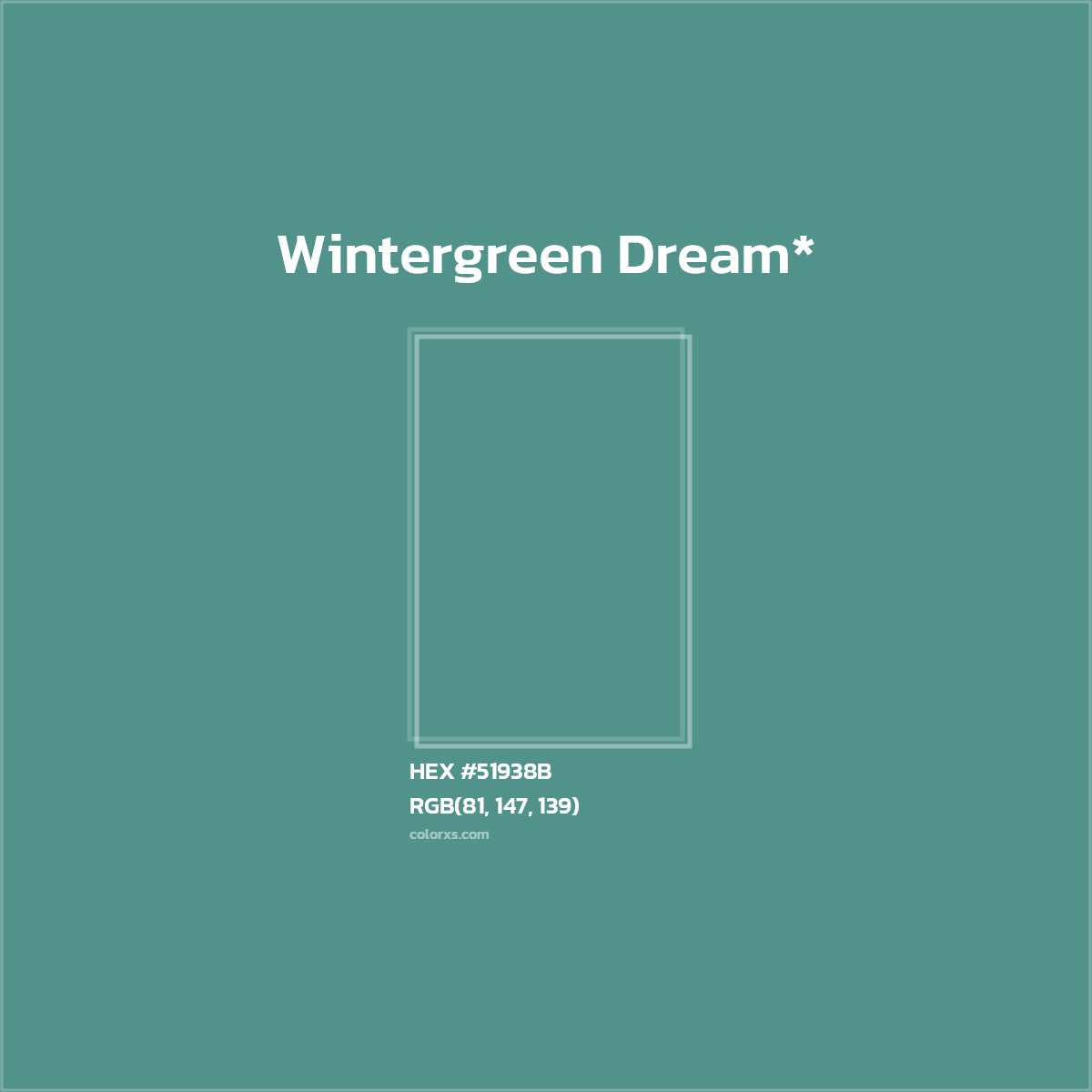 HEX #51938B Color Name, Color Code, Palettes, Similar Paints, Images
