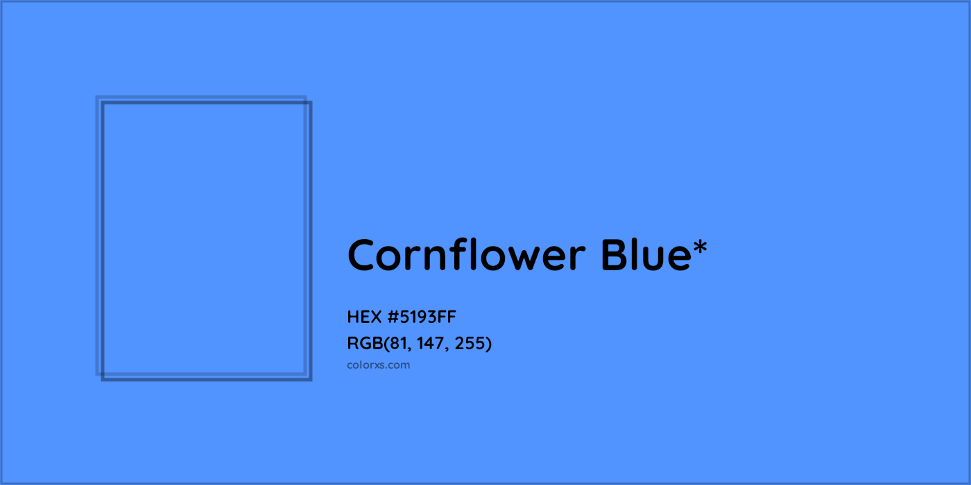HEX #5193FF Color Name, Color Code, Palettes, Similar Paints, Images