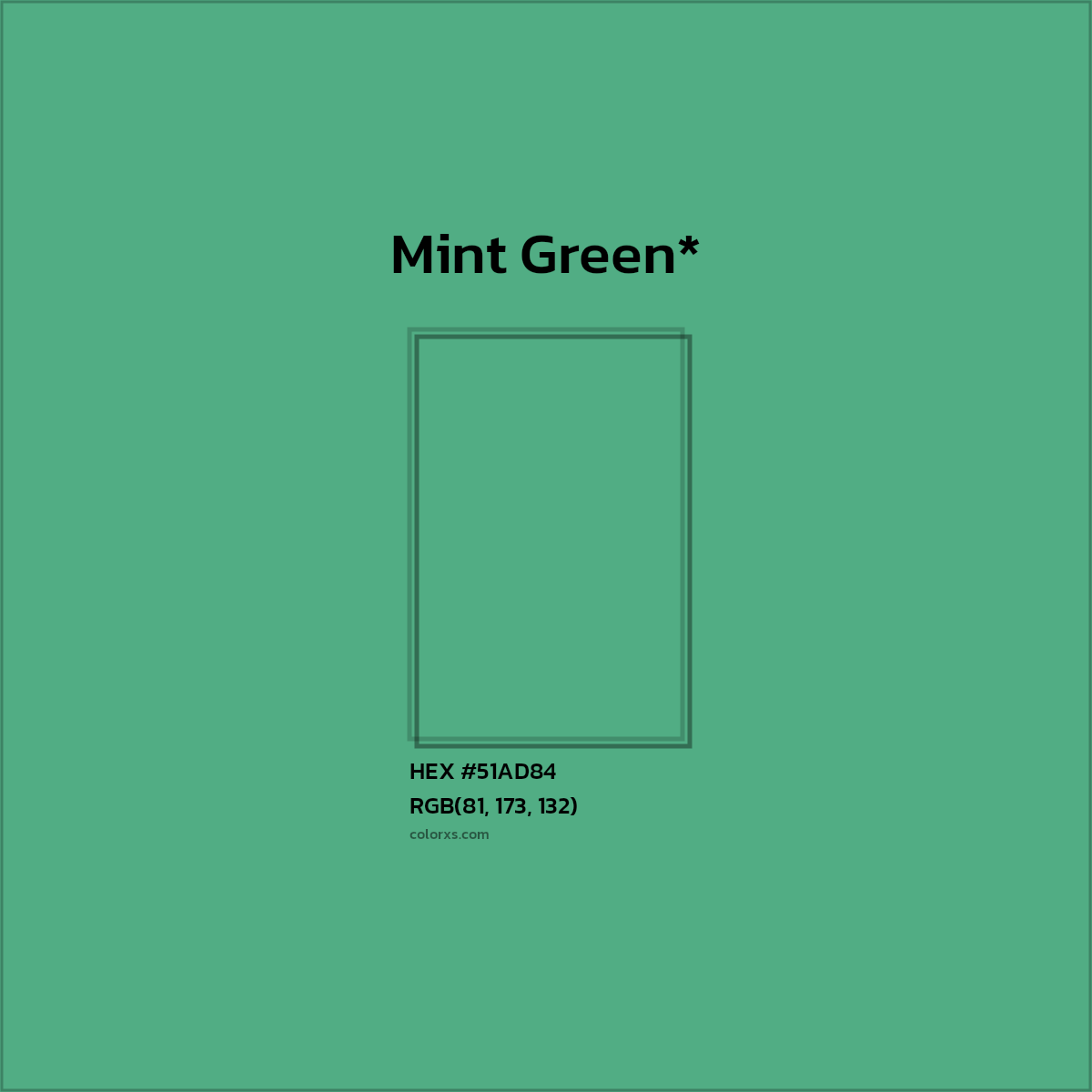 HEX #51AD84 Color Name, Color Code, Palettes, Similar Paints, Images