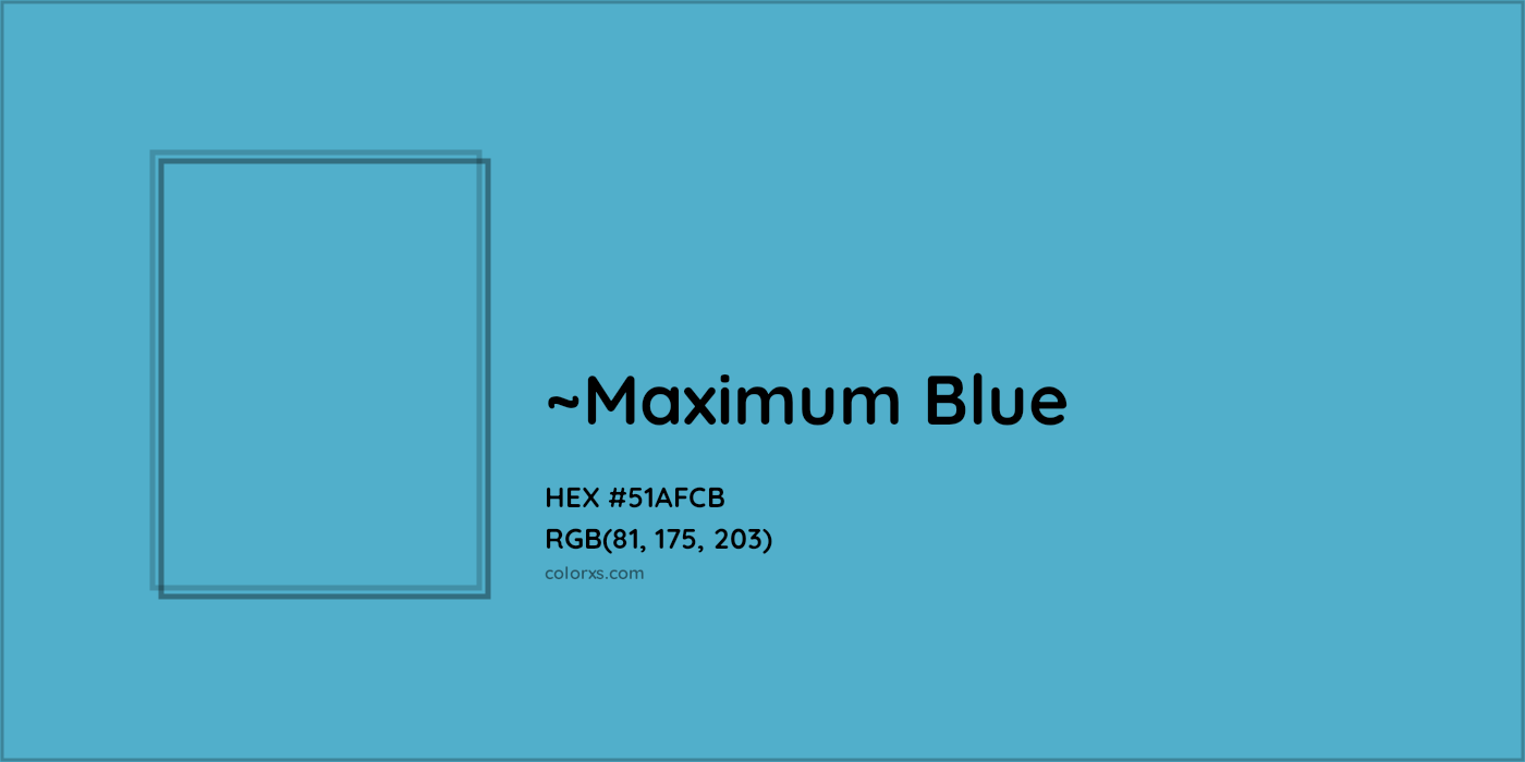 HEX #51AFCB Color Name, Color Code, Palettes, Similar Paints, Images
