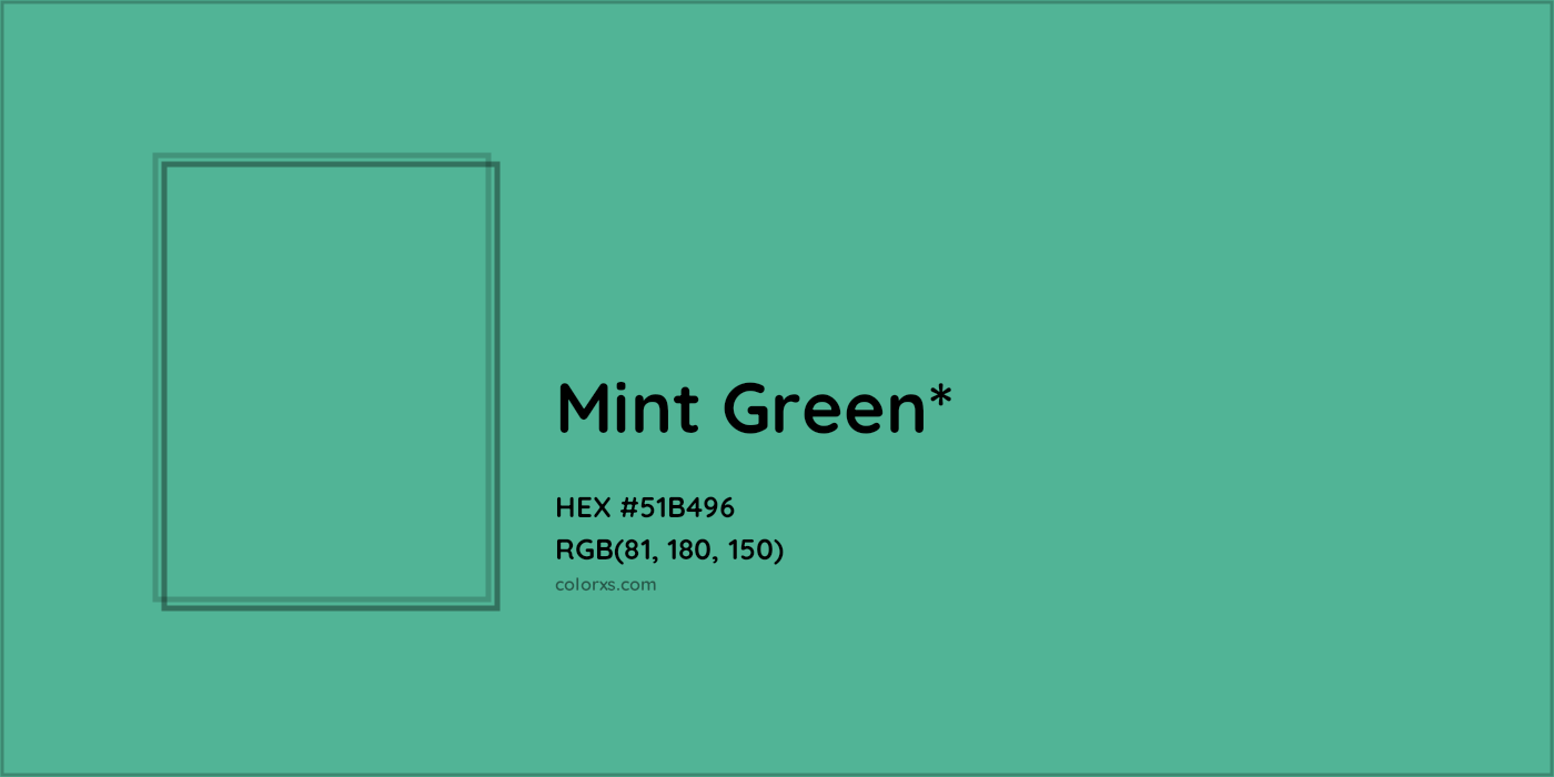 HEX #51B496 Color Name, Color Code, Palettes, Similar Paints, Images