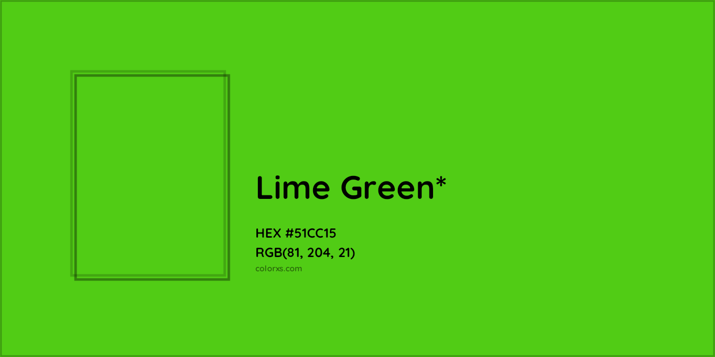 HEX #51CC15 Color Name, Color Code, Palettes, Similar Paints, Images