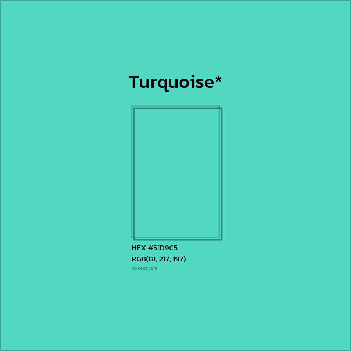 HEX #51D9C5 Color Name, Color Code, Palettes, Similar Paints, Images