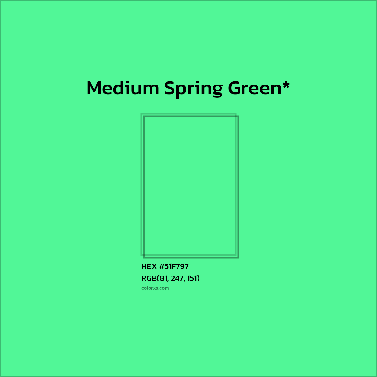 HEX #51F797 Color Name, Color Code, Palettes, Similar Paints, Images