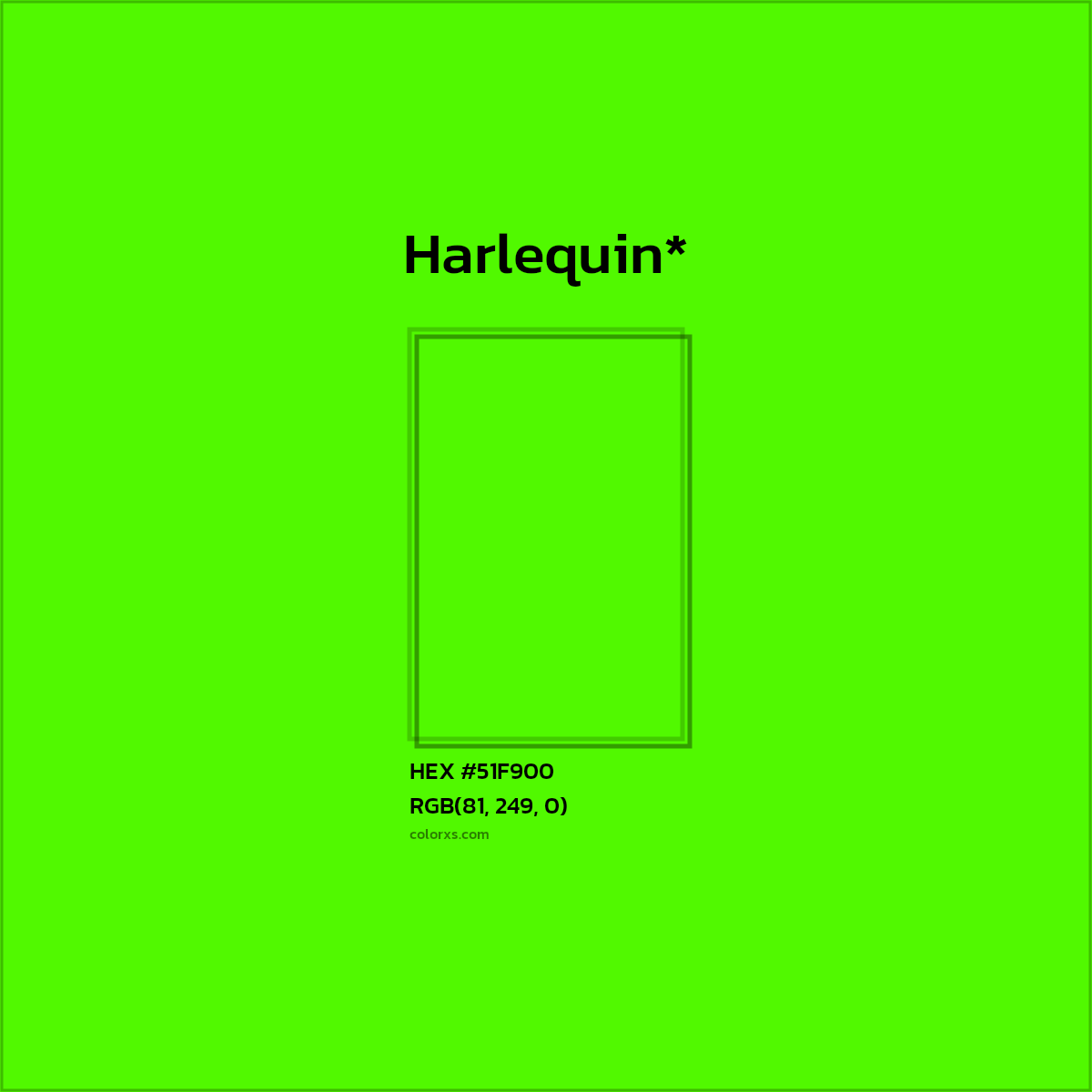 HEX #51F900 Color Name, Color Code, Palettes, Similar Paints, Images