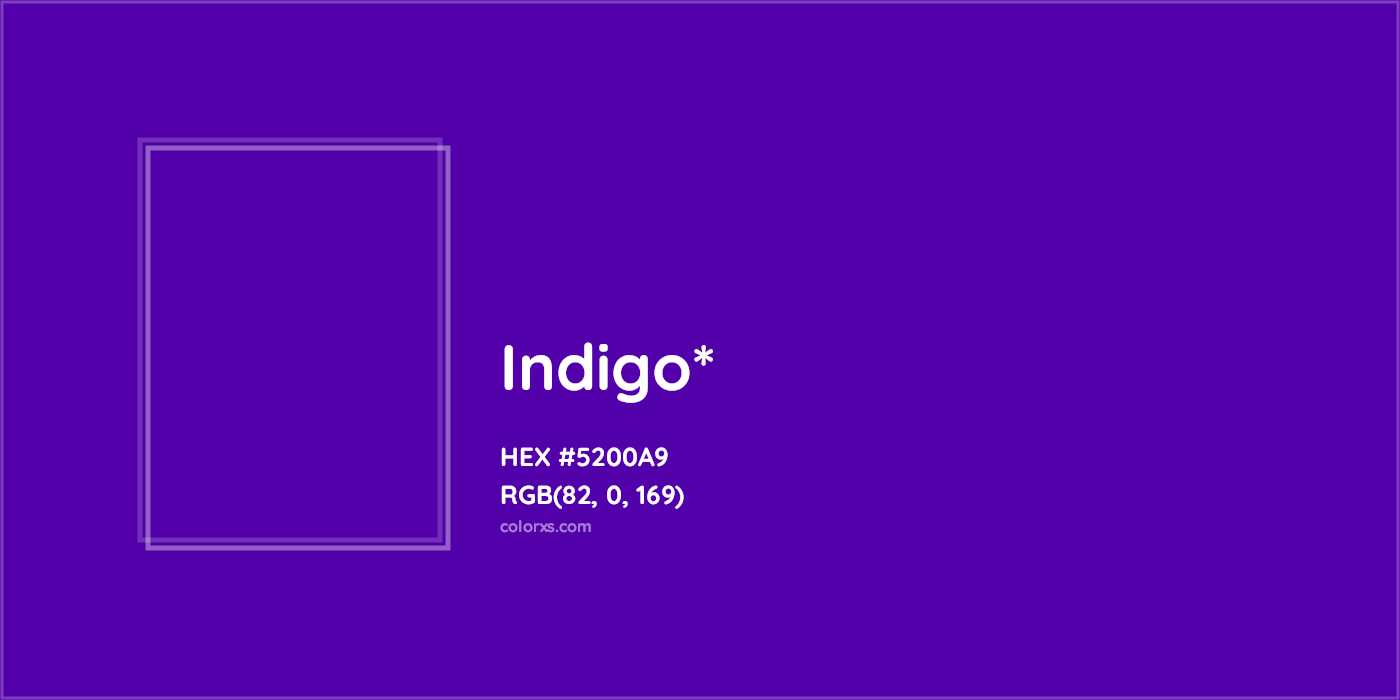 HEX #5200A9 Color Name, Color Code, Palettes, Similar Paints, Images