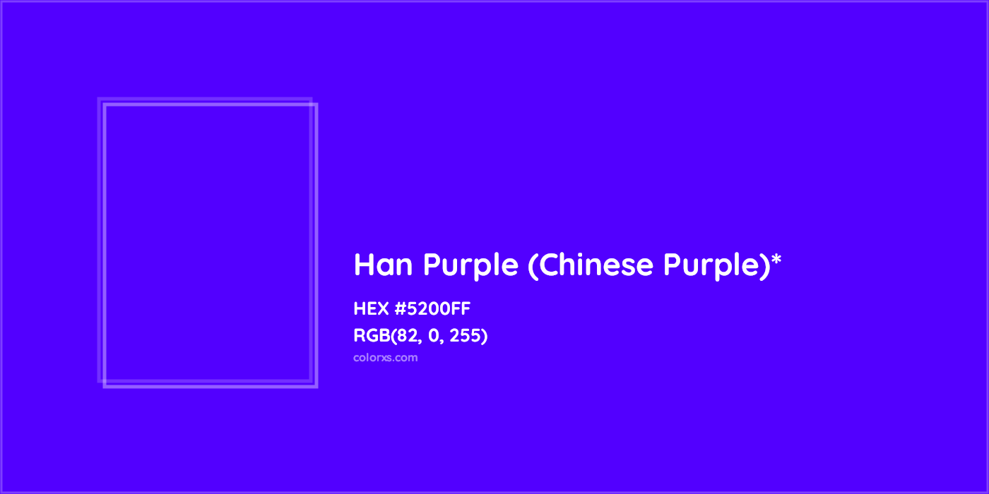 HEX #5200FF Color Name, Color Code, Palettes, Similar Paints, Images