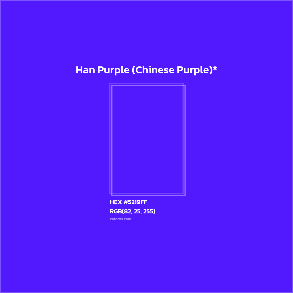 HEX #5219FF Color Name, Color Code, Palettes, Similar Paints, Images