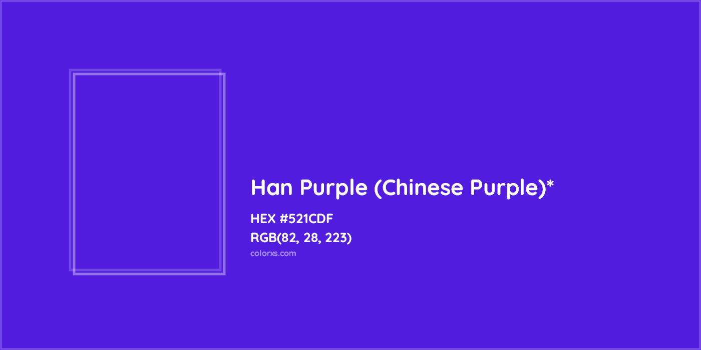 HEX #521CDF Color Name, Color Code, Palettes, Similar Paints, Images