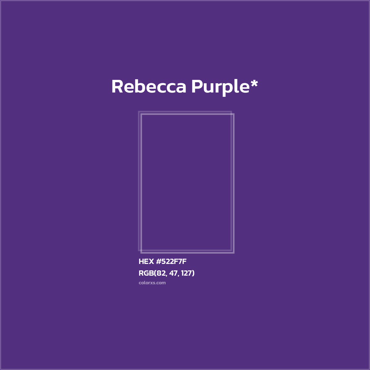 HEX #522F7F Color Name, Color Code, Palettes, Similar Paints, Images