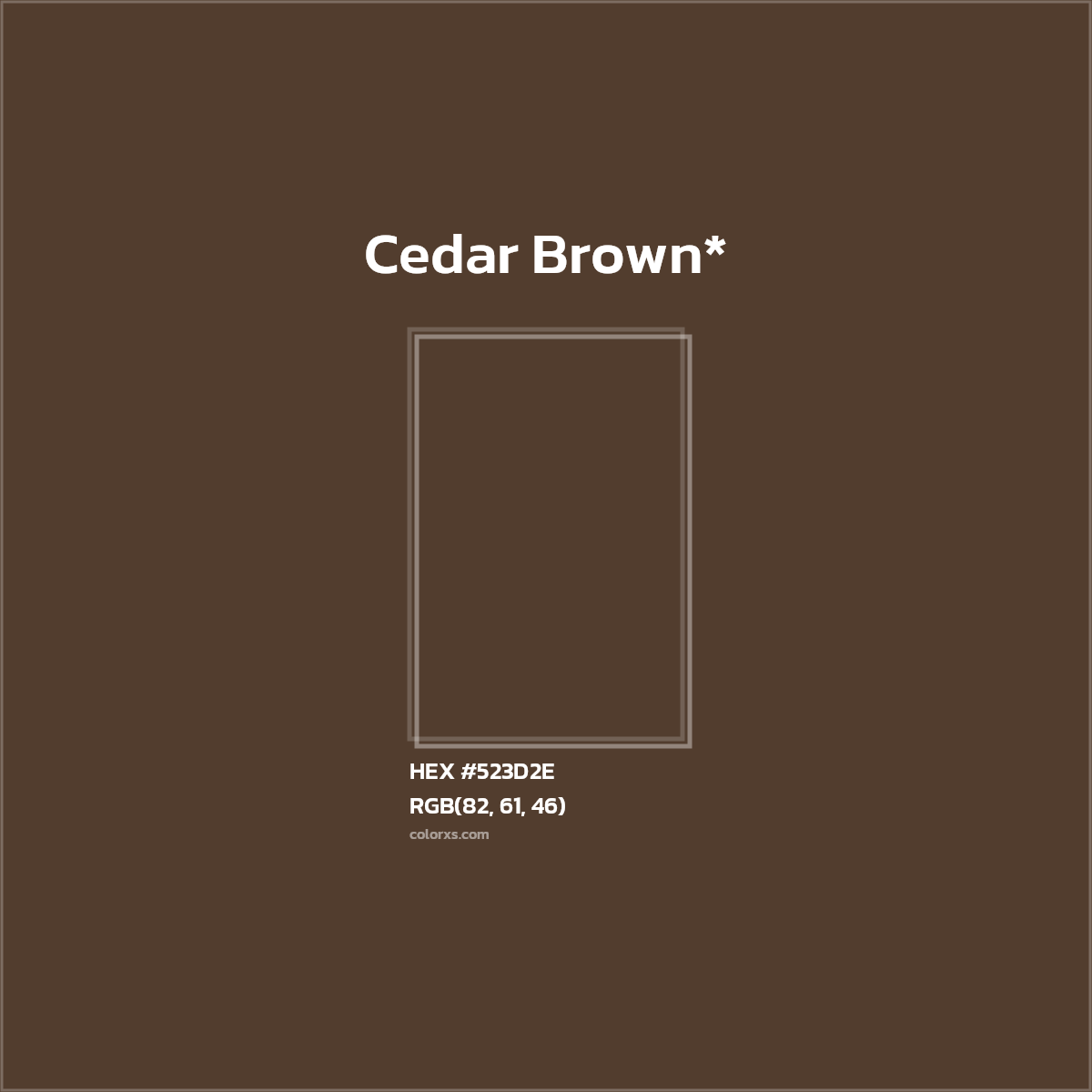HEX #523D2E Color Name, Color Code, Palettes, Similar Paints, Images