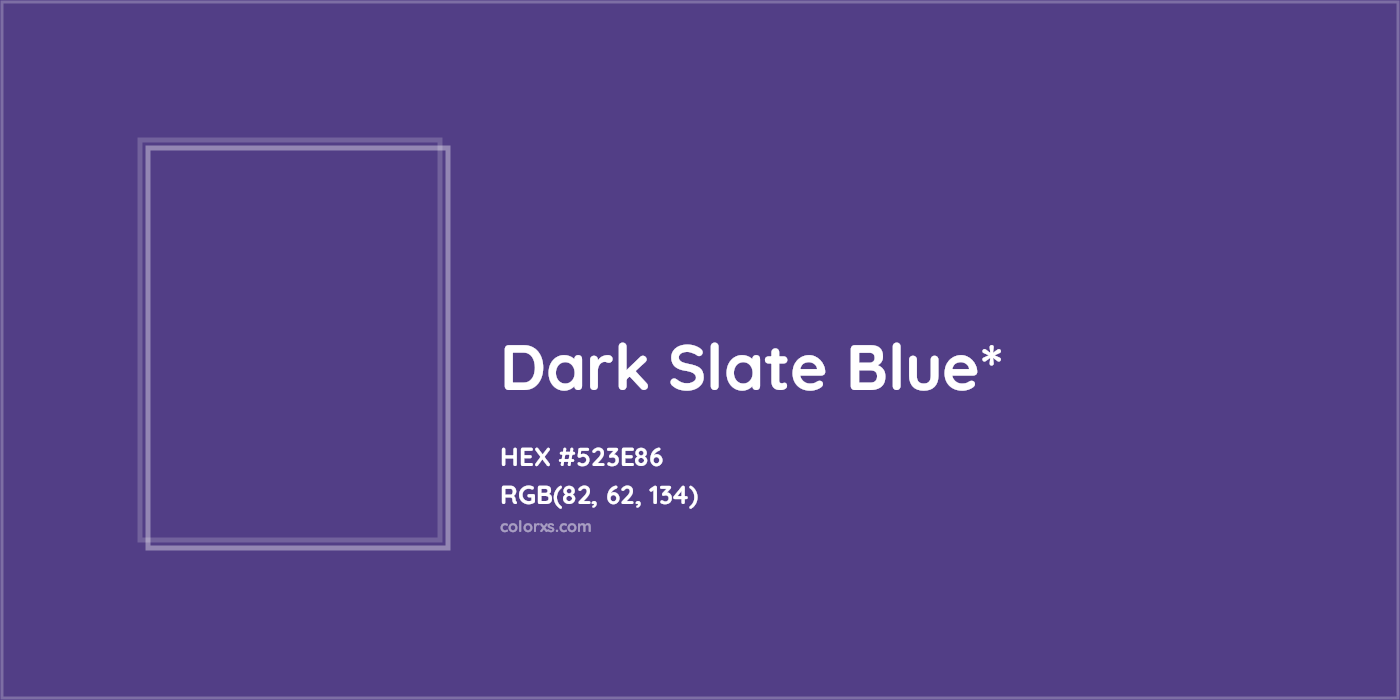 HEX #523E86 Color Name, Color Code, Palettes, Similar Paints, Images
