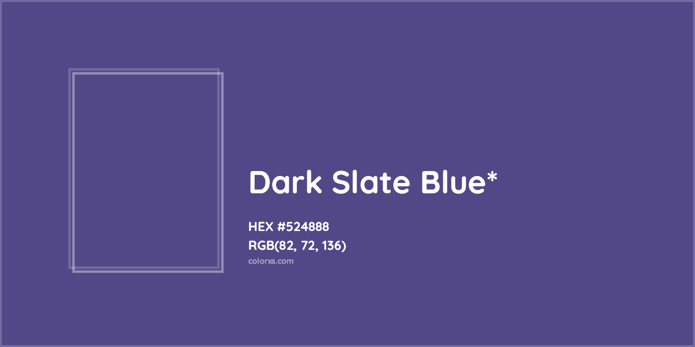 HEX #524888 Color Name, Color Code, Palettes, Similar Paints, Images
