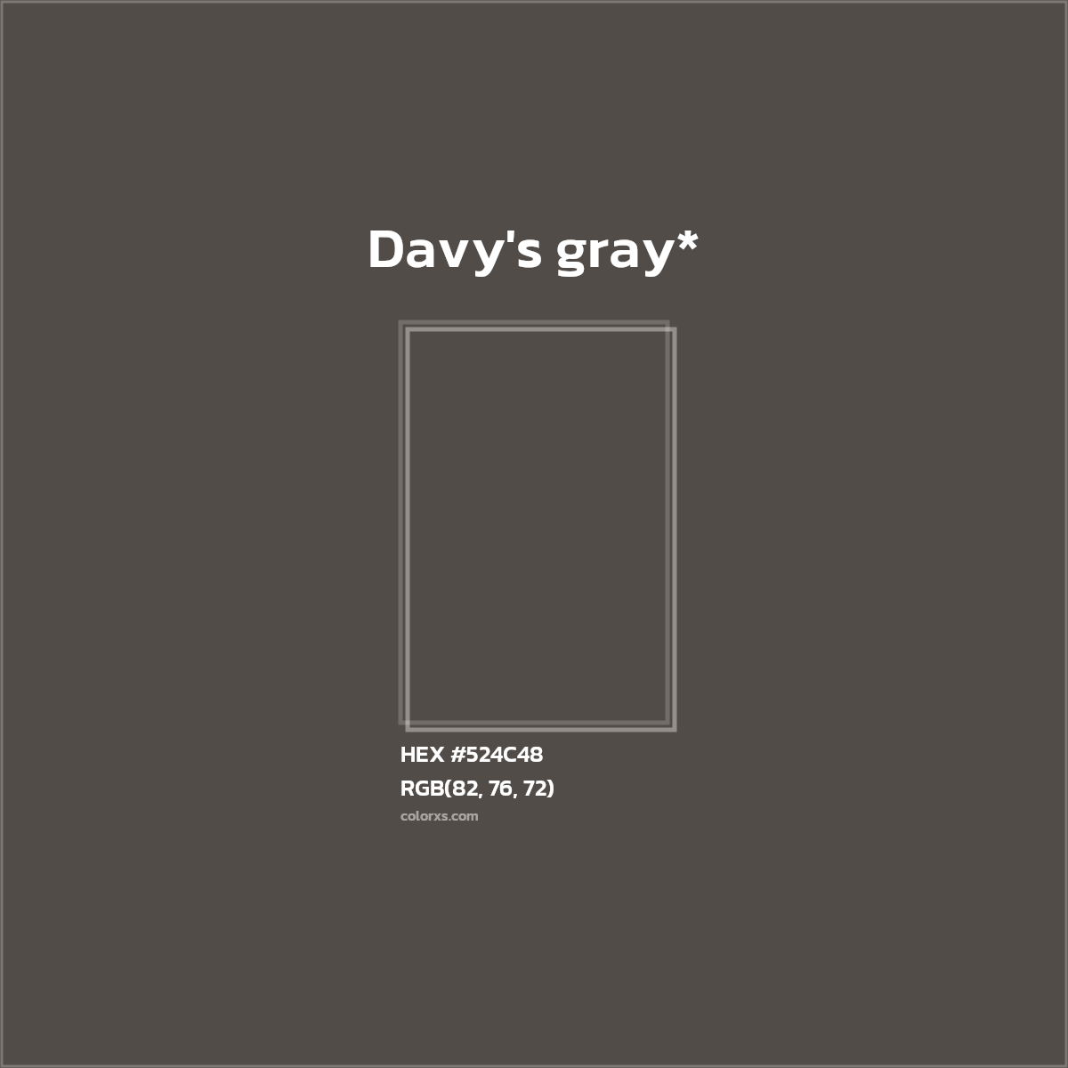HEX #524C48 Color Name, Color Code, Palettes, Similar Paints, Images