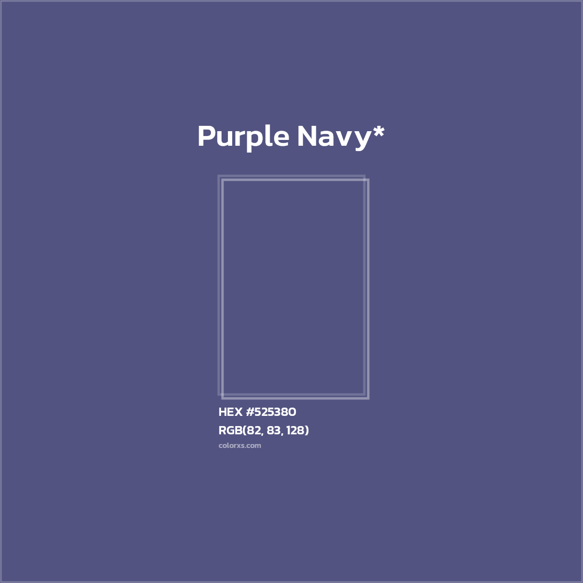HEX #525380 Color Name, Color Code, Palettes, Similar Paints, Images