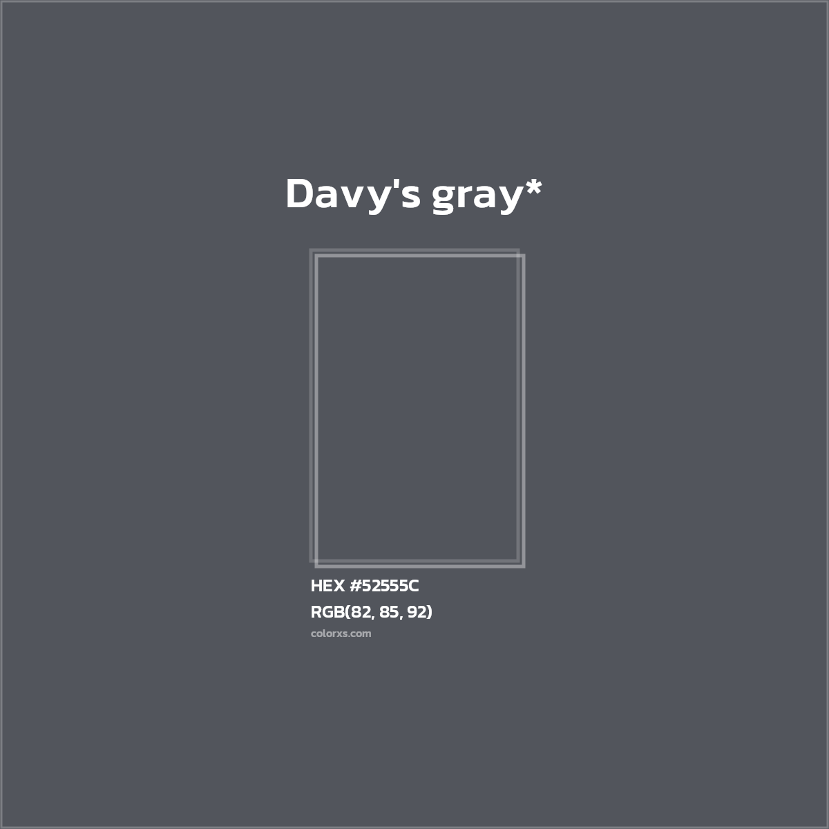 HEX #52555C Color Name, Color Code, Palettes, Similar Paints, Images