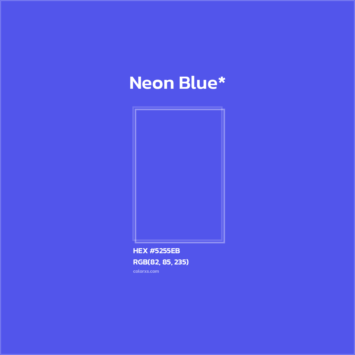 HEX #5255EB Color Name, Color Code, Palettes, Similar Paints, Images