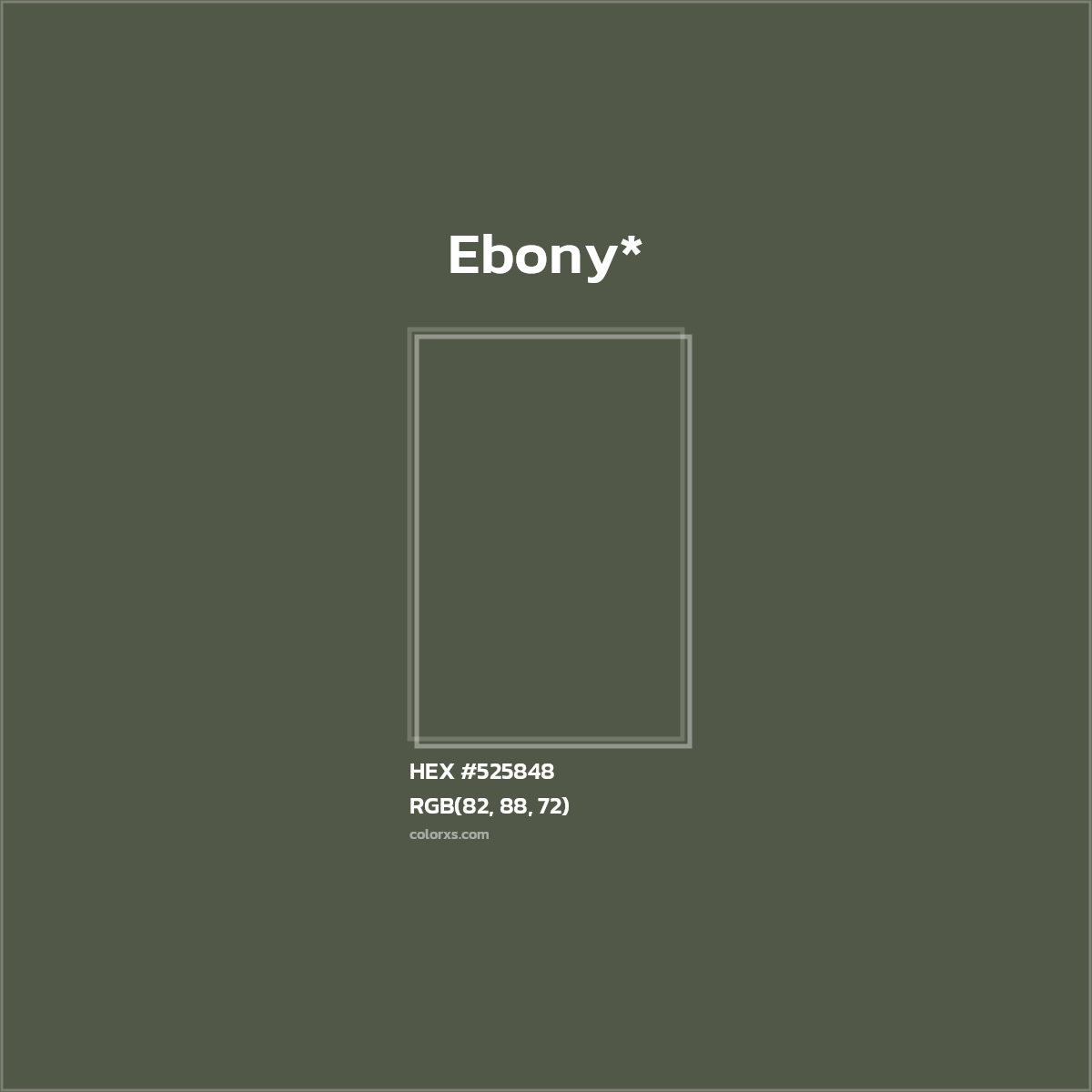 HEX #525848 Color Name, Color Code, Palettes, Similar Paints, Images