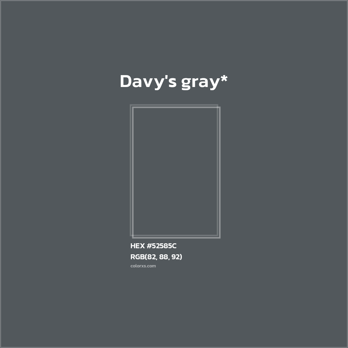 HEX #52585C Color Name, Color Code, Palettes, Similar Paints, Images