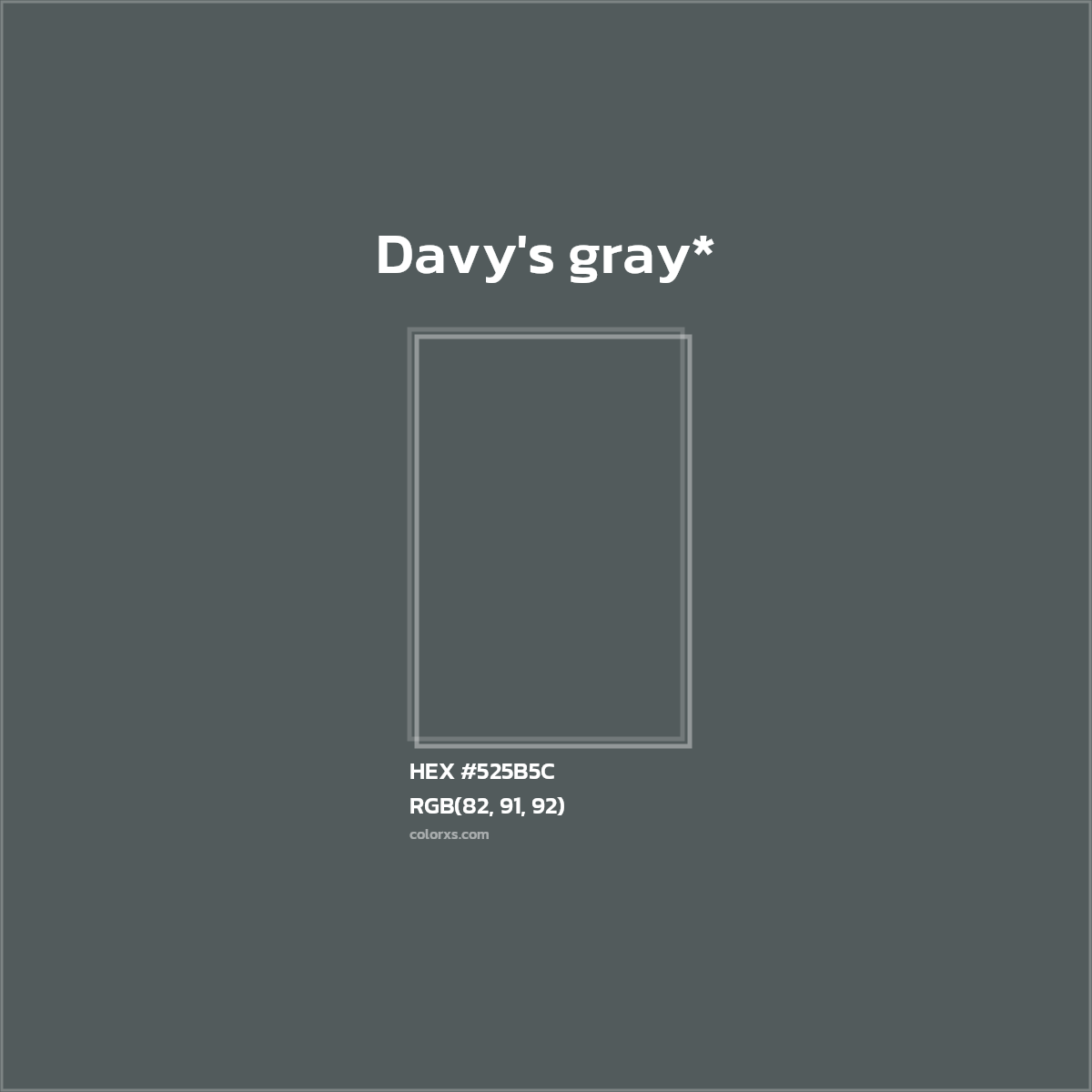 HEX #525B5C Color Name, Color Code, Palettes, Similar Paints, Images