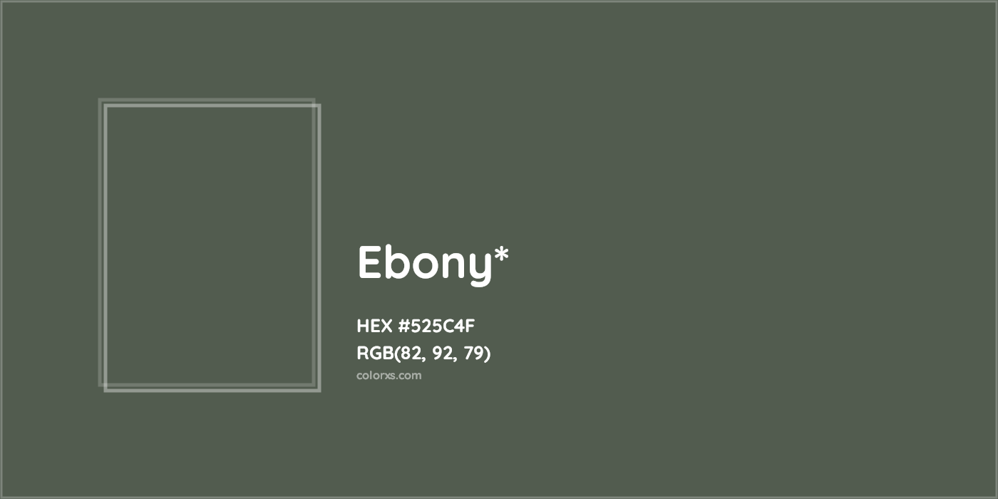 HEX #525C4F Color Name, Color Code, Palettes, Similar Paints, Images