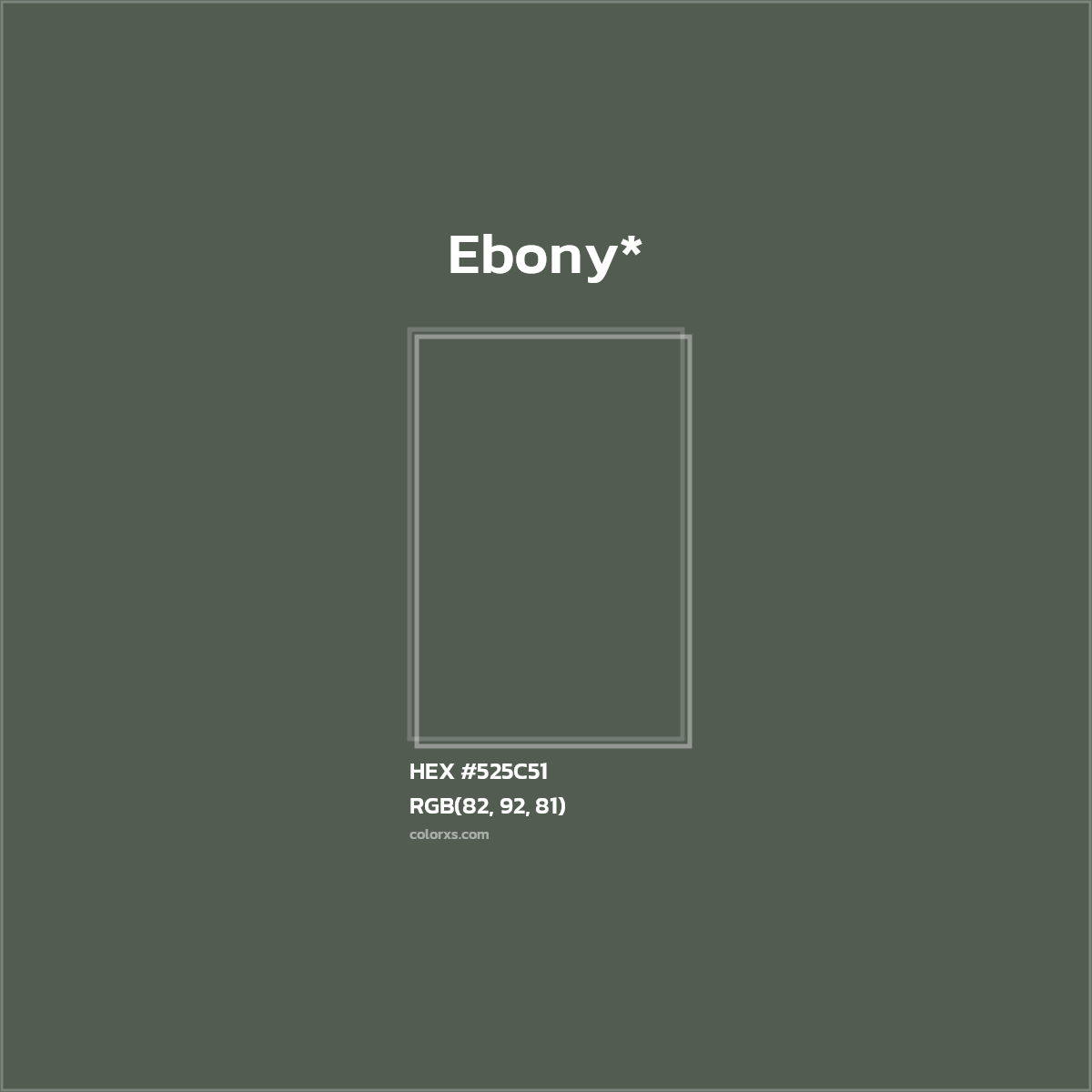 HEX #525C51 Color Name, Color Code, Palettes, Similar Paints, Images