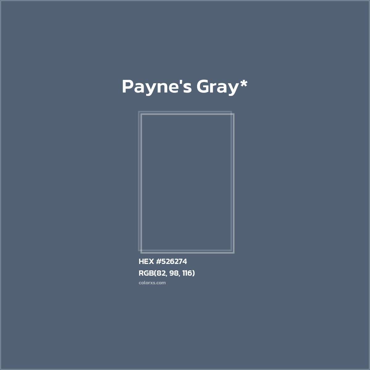 HEX #526274 Color Name, Color Code, Palettes, Similar Paints, Images
