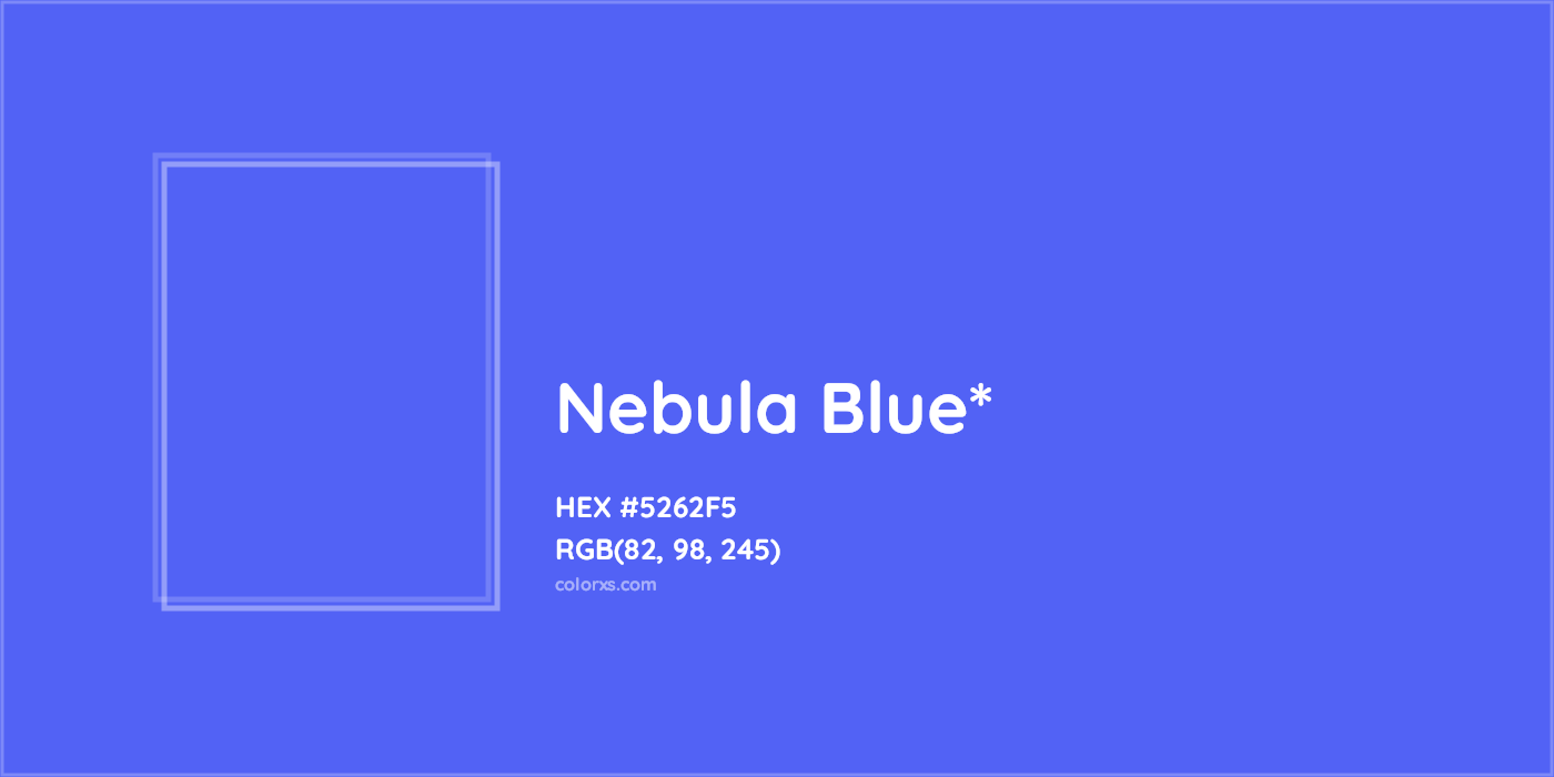 HEX #5262F5 Color Name, Color Code, Palettes, Similar Paints, Images
