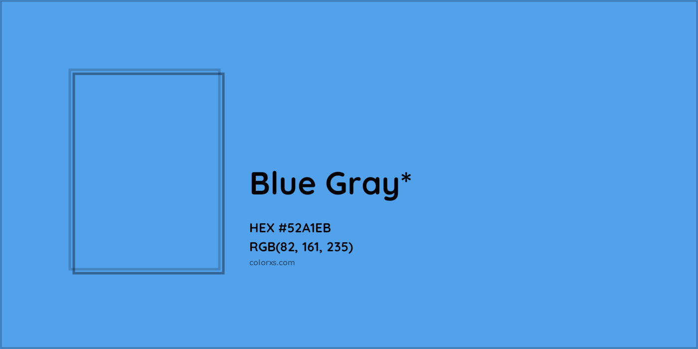 HEX #52A1EB Color Name, Color Code, Palettes, Similar Paints, Images
