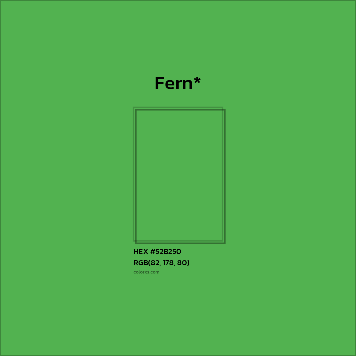 HEX #52B250 Color Name, Color Code, Palettes, Similar Paints, Images