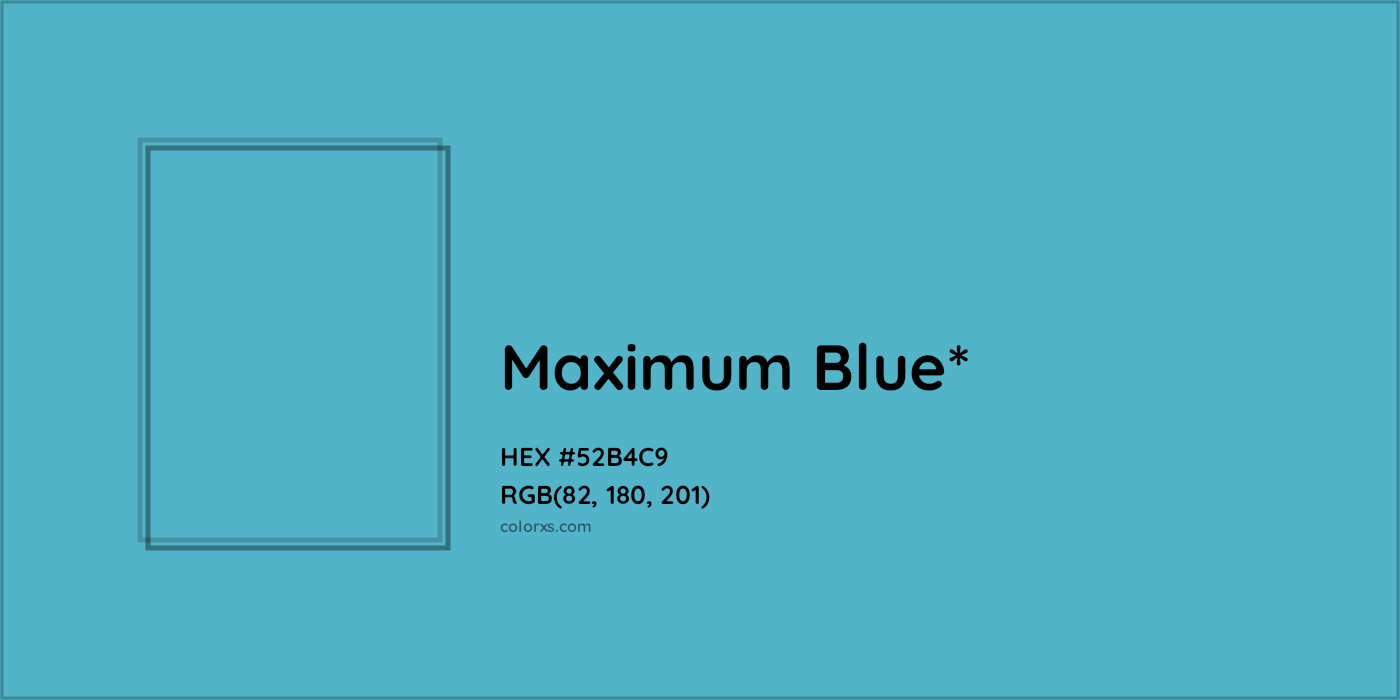 HEX #52B4C9 Color Name, Color Code, Palettes, Similar Paints, Images