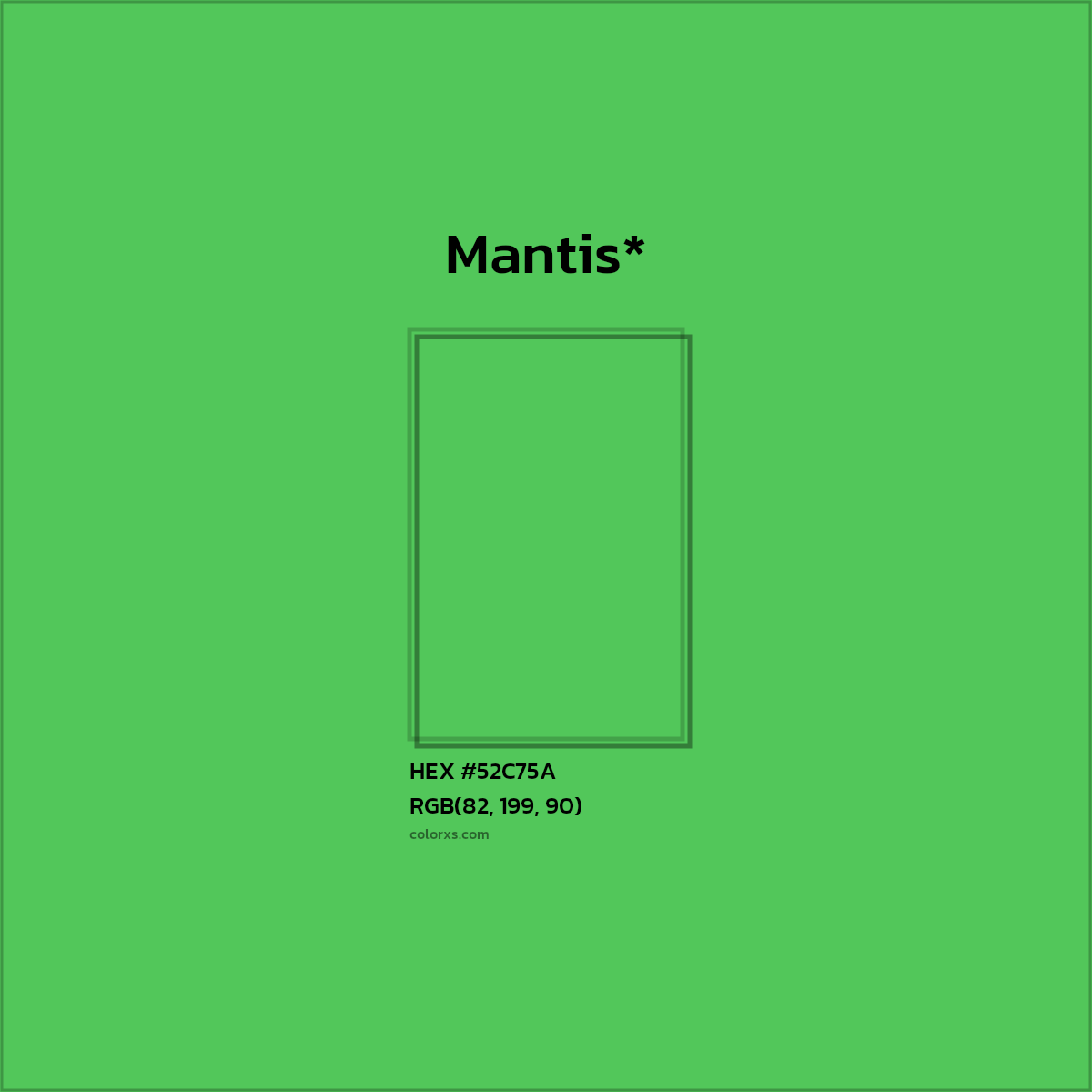 HEX #52C75A Color Name, Color Code, Palettes, Similar Paints, Images