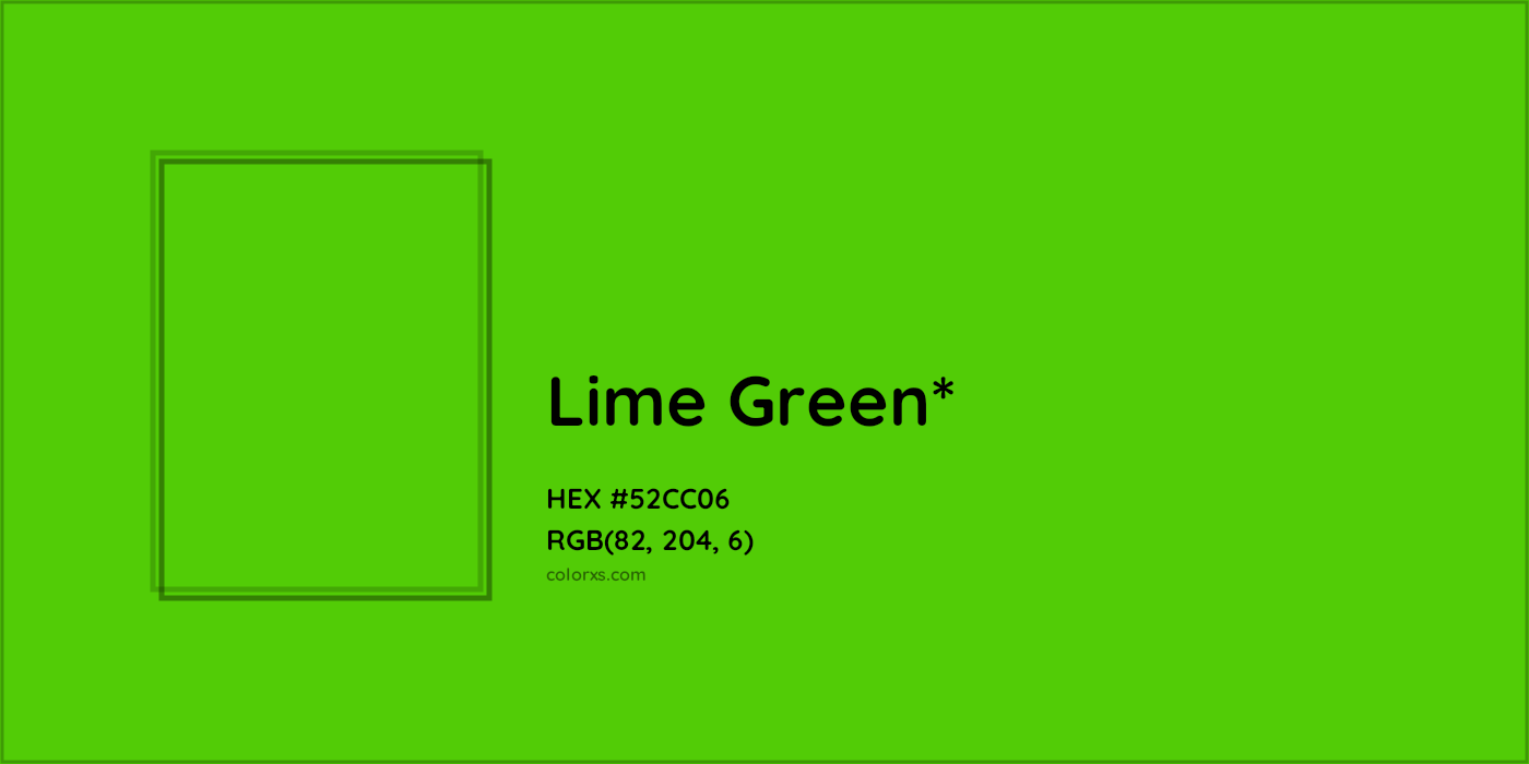 HEX #52CC06 Color Name, Color Code, Palettes, Similar Paints, Images