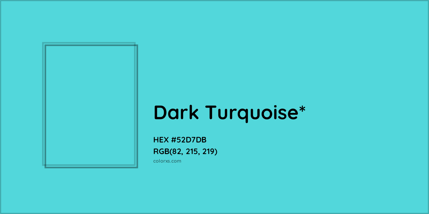 HEX #52D7DB Color Name, Color Code, Palettes, Similar Paints, Images