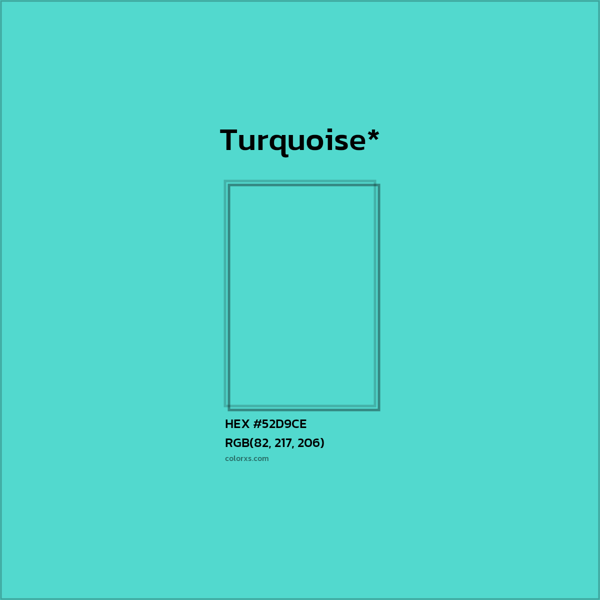 HEX #52D9CE Color Name, Color Code, Palettes, Similar Paints, Images