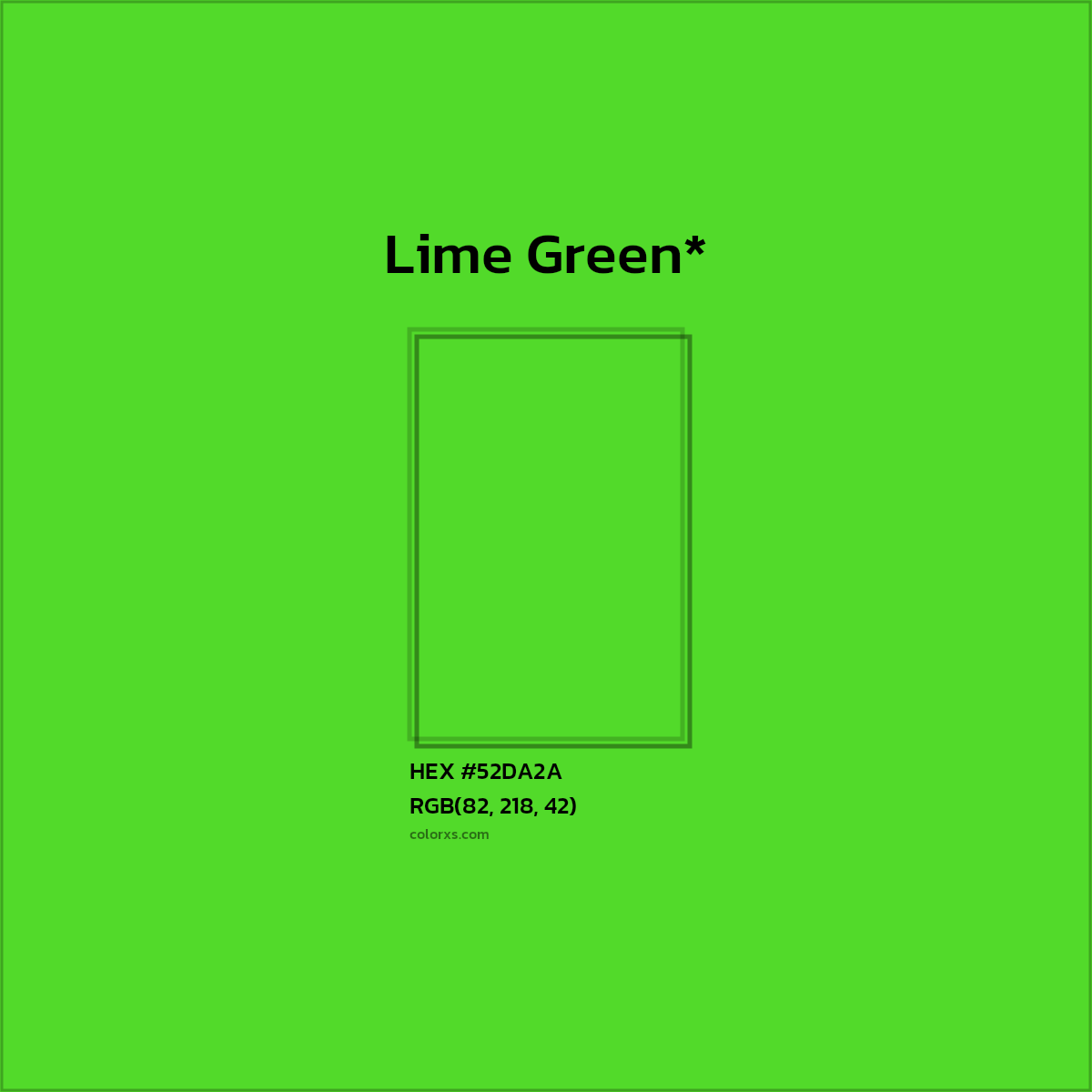 HEX #52DA2A Color Name, Color Code, Palettes, Similar Paints, Images
