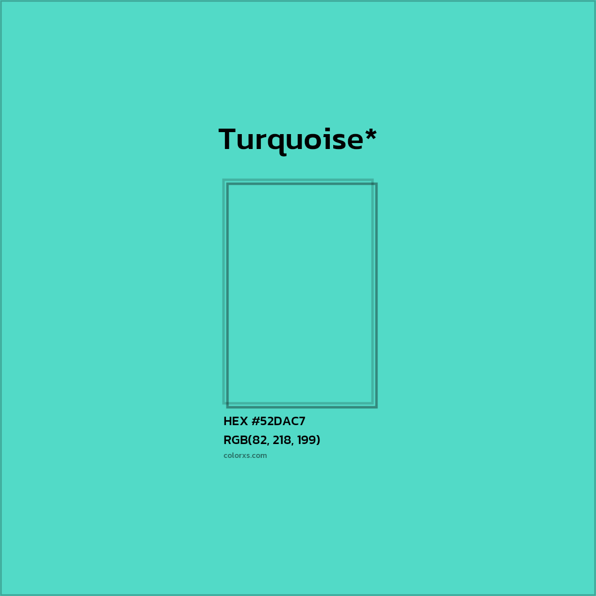 HEX #52DAC7 Color Name, Color Code, Palettes, Similar Paints, Images